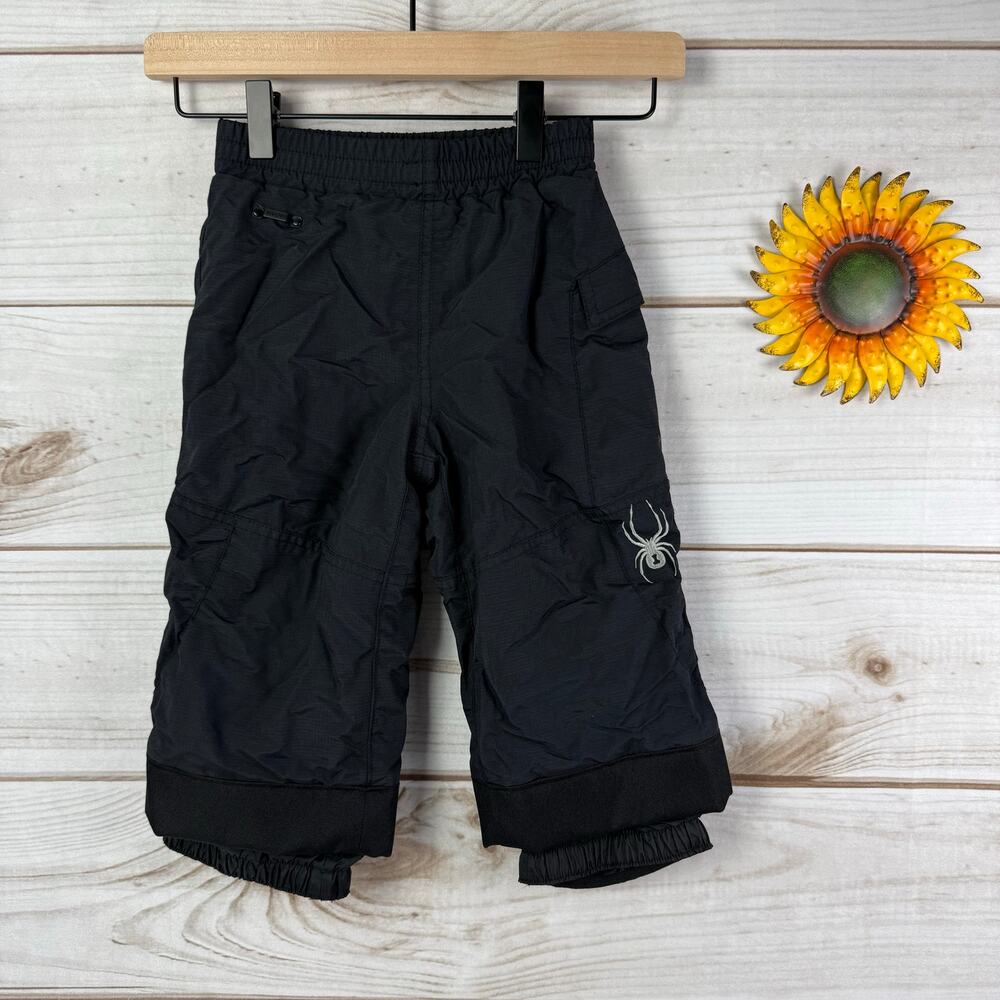 Spyder Kids Ski Snow Pants Black Adjustable Grow With Me Size 2